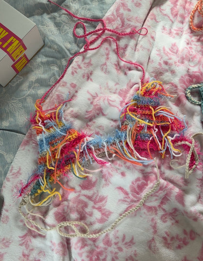 All strings attached bikini top