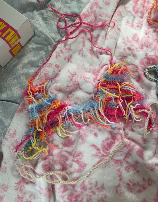 All strings attached bikini top